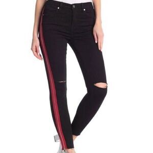 High Rise Skinny W/ Red Zipper Detail by BLANK NYC